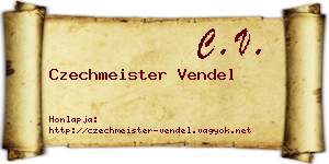 Czechmeister Vendel névjegykártya